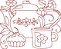 Matriz Bordado Cozinha Redwork - Imagem 1