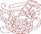 Matriz Bordado Cozinha Redwork - Imagem 2