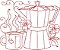Matriz Bordado Cozinha Redwork - Imagem 3