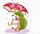 Matriz Bordado Animais Na Chuva Rippled - Imagem 6