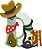 Matriz Bordado Alfabeto Cowboy Alegre - Imagem 4