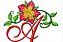 Matriz Bordado Alfabeto Floral 2 - Imagem 1