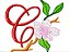 Matriz Bordado Alfabeto Floral 2 - Imagem 3