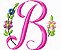 Matriz Bordado Alfabeto Floral 9 - Imagem 2