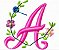 Matriz Bordado Alfabeto Floral 9 - Imagem 1