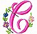 Matriz Bordado Alfabeto Floral 9 - Imagem 3