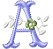 Matriz Bordado Alfabeto Floral Lindo - Imagem 1