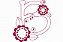 Matriz Bordado Alfabeto Floral Redwork - Imagem 2