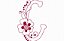Matriz Bordado Alfabeto Floral Redwork - Imagem 3