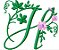 Matriz Bordado Alfabeto Florzinha Delicada Com Galho - Imagem 8