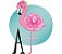 Matriz Bordado Alfabeto Lindo Flamingo - Imagem 1