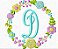 Matriz Bordado Alfabeto Moldura Floral Linda - Imagem 4