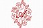 Matriz Bordado Alfabeto Moldura Rosas Redwork - Imagem 1
