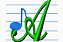 Matriz Bordado Alfabeto Notas Musicais - Imagem 1