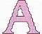 Matriz Bordado Alfabeto Ponto Cruz Plano Rosado - Imagem 1