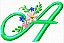 Matriz Bordado Alfabeto Script Com Rosinhas - Imagem 1
