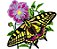Matriz Bordado Borboleta Com Flores - Imagem 6