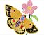 Matriz Bordado Borboleta Com Flores - Imagem 3