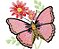 Matriz Bordado Borboleta Com Flores - Imagem 4