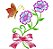 Matriz Bordado Borboletas Com Flores - Imagem 2