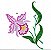 Matriz Bordado Orquídea E Borboleta - Imagem 3