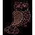 Matriz Bordado Coruja Redwork - Imagem 1