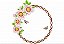 Matriz Bordado Moldura Circular Floral - Imagem 8