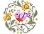 Matriz Bordado Pássaros  Moldura De Flores - Imagem 3