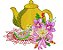 Matriz Bordado Bule Com Flores - Imagem 6