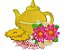 Matriz Bordado Bule Com Flores - Imagem 2