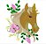 Matriz Bordado Cavalo Lindo Com Flores - Imagem 7