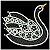 Matriz Bordado Cisne Com Flores - Imagem 2