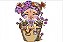Matriz Bordado Menininha E As Flores - Imagem 2