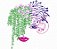 Matriz Bordado Mulher Com Flores - Imagem 4