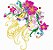 Matriz Bordado Mulher Com Flores - Imagem 5