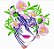 Matriz Bordado Mulher Com Flores - Imagem 9