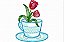 Matriz Bordado Xícara Com Flores Rippled - Imagem 10