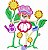 Matriz Bordado Aplique Menina Flor - Imagem 1