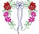 Matriz Bordado Corações Florais - Imagem 4