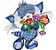 Matriz Bordado Gatinho Florista - Imagem 2