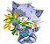 Matriz Bordado Gatinho Florista - Imagem 4