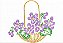 Matriz Bordado Vaso Floral Vintage - Imagem 3