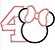 Matriz Bordado Mêsversário Aplique Minnie - Imagem 4