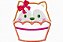 Matriz Bordado Aplique Cupcake Carinhas - Imagem 3