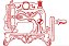 Matriz Bordado Maquina Costura Vintage Redwork - Imagem 6