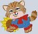 Matriz Bordado Gatinho Feliz 3 - Imagem 3