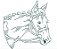 Matriz Bordado Cavalos Redwork - Imagem 8