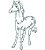 Matriz Bordado Cavalos Redwork - Imagem 9