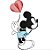 Matriz Bordado Minnie E Mickey Romântico Rippled - Imagem 2