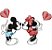 Matriz Bordado Minnie E Mickey Romântico Rippled - Imagem 1
